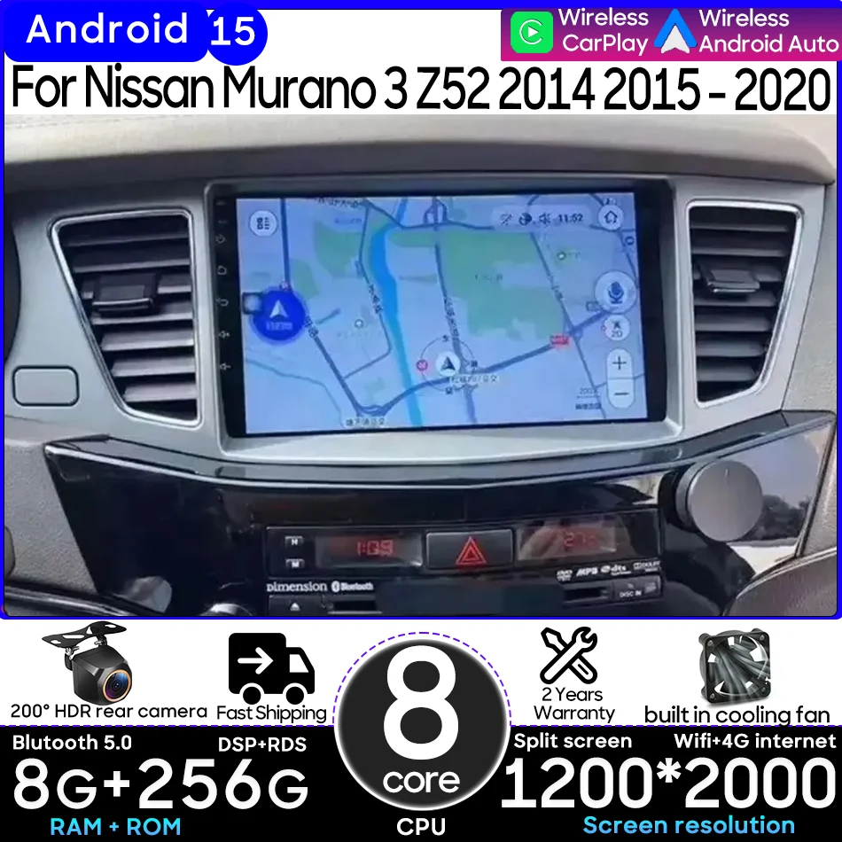 Android For KIA K7 cadenza 2011 - 2012 Car Multimedia Player Carplay Auto Head Unit Radio Video Stereo Navigation GPS 2din DSP