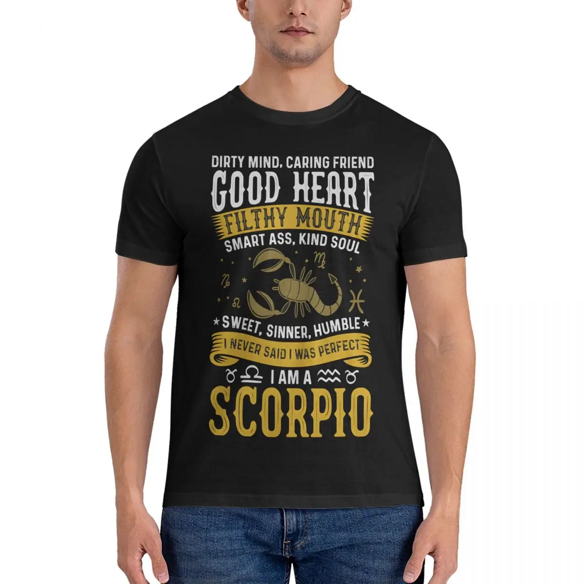 Bravery Vibrant Performance Level Cool Scorpion For Fans T-Shirts for Men S-Scorpions Amazing Cotton Tee Shirt Round Collar Tops