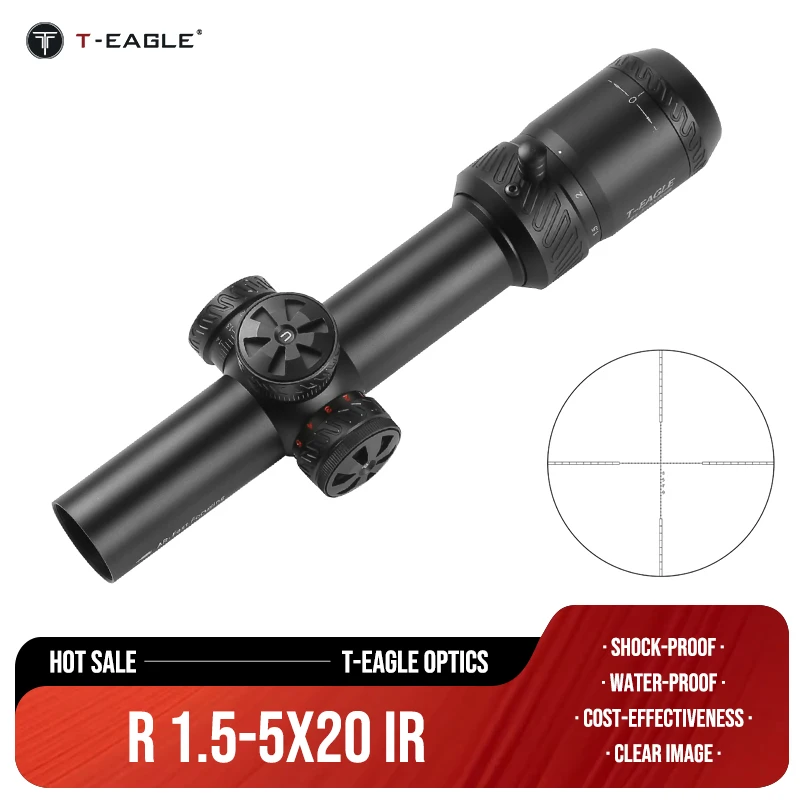 T-EAGLE  R1.5-5X20IR HK Hunting RiflesScope Tactical Rifle Scope Telescopic Gun Sight Shock Proof for Airsoft or Airgun