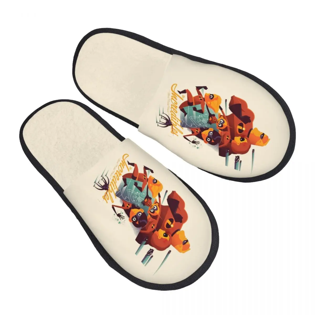 

Уютные тапочки из пены с эффектом памяти «Суперсемейка» на заказ, женская домашняя обувь для супергероев, спа-салона