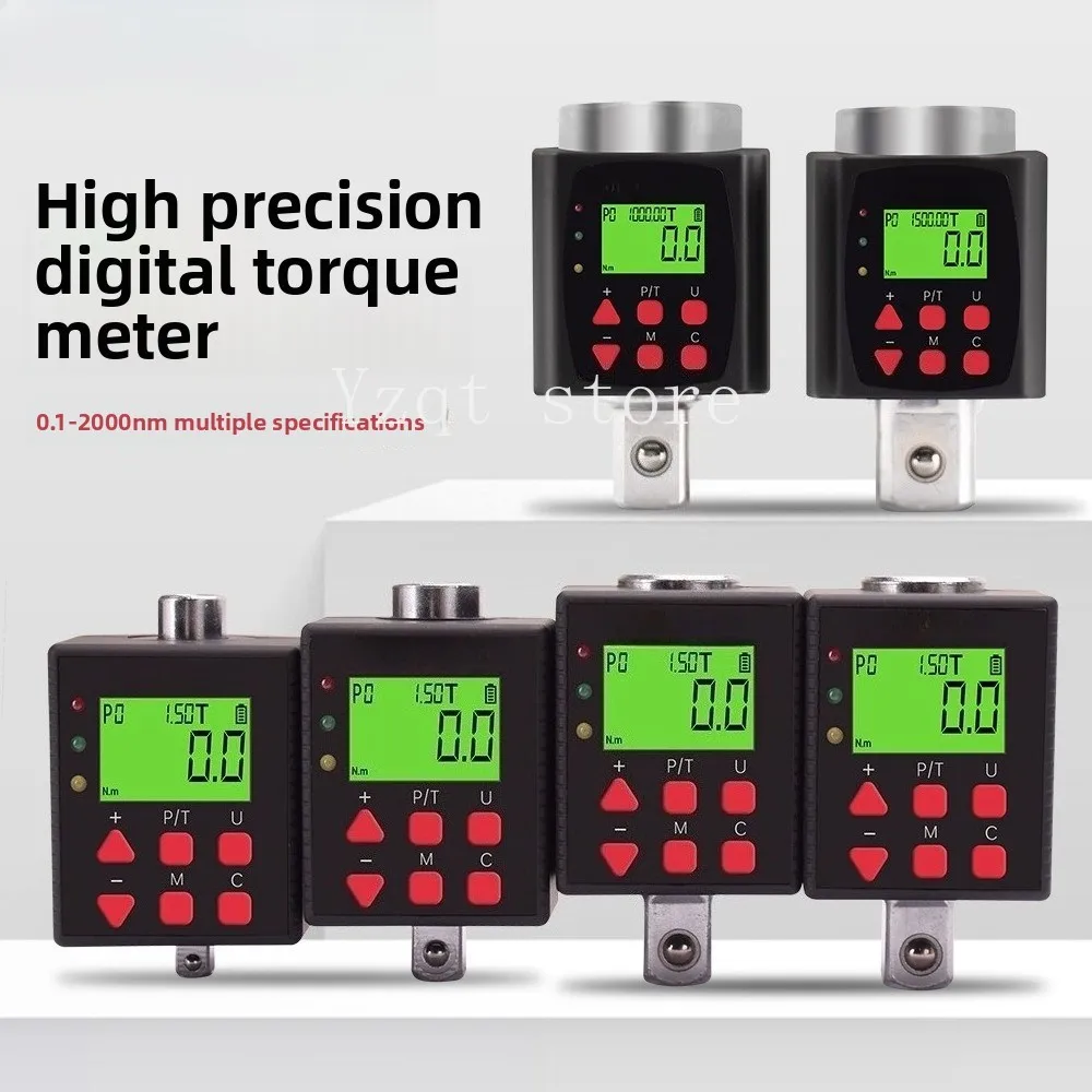 High precision large screen electronic digital torque meter, torque 0.1-340 NM torque connector, wrench