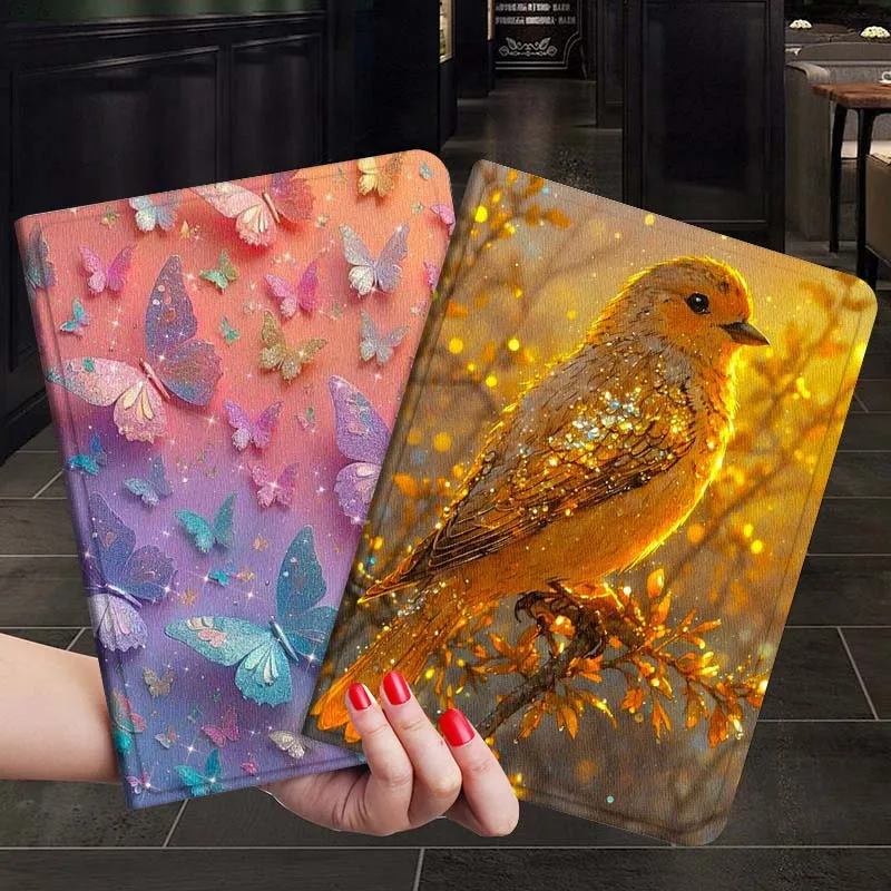 

Luminous Art Butterfly Bird For Xiaoxin Lenovo Tab P12 Extreme Legion Y900 Idea Pro GT 12.1 2025 Foldable Tablet Case Gift
