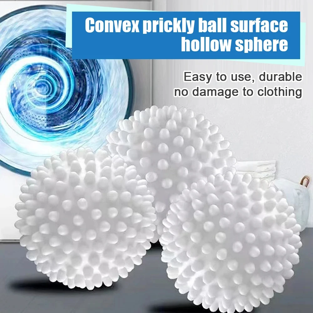 3Pcs PVC Dryer Ball Reusable Laundry Ball Washing Machine Drying Fabric Softener Ball for Home Clothe Cleaning Tool Accessrices