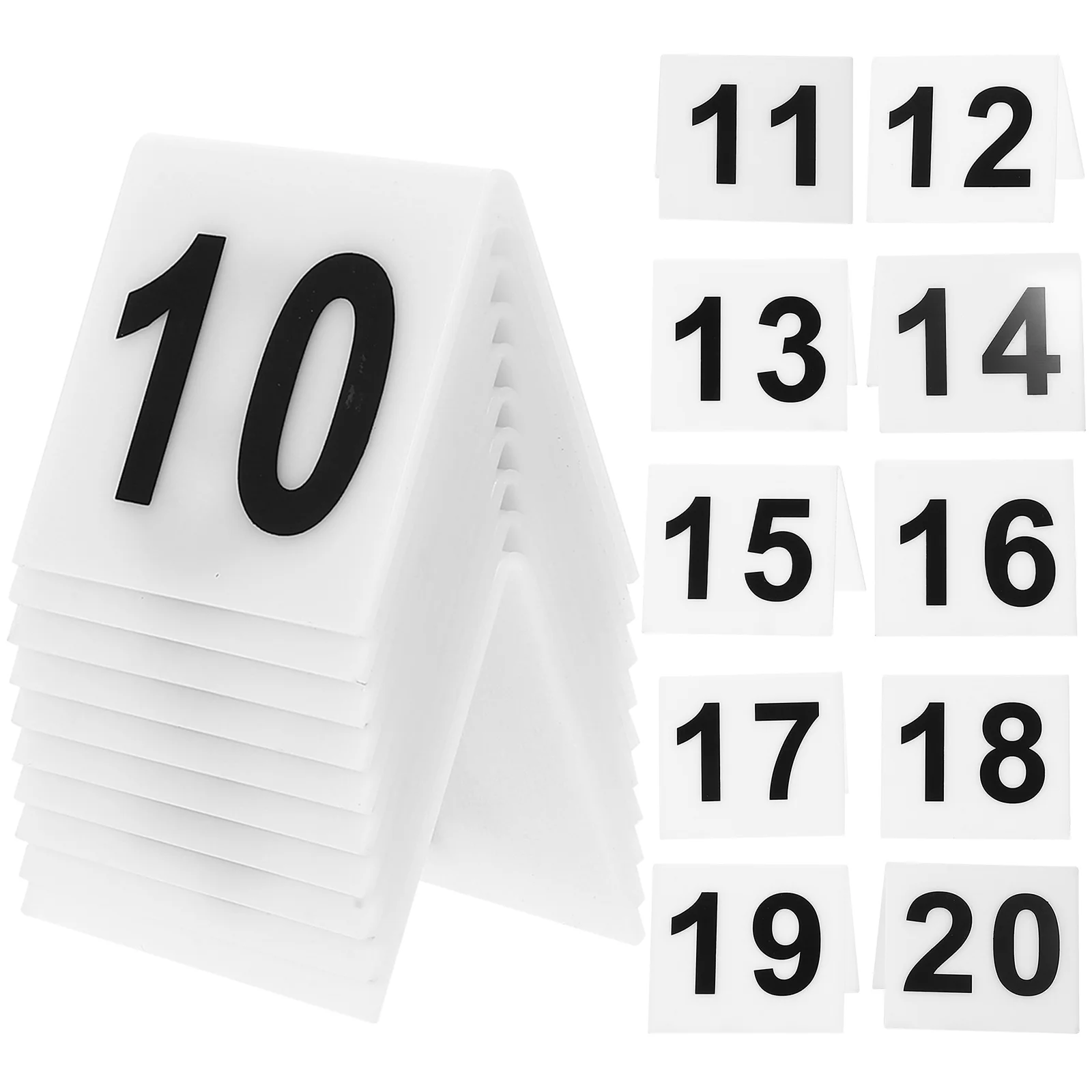 

20 Pcs Number Plate Dining Room Table Decor Stands Crime Scene Evidence Marker Signage Acrylic Signs