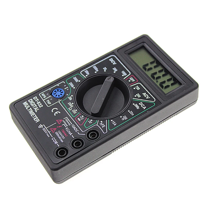 Professional DT832 Digital Multimeter LCD for DC Voltmeter Ammeter Ohm Tester