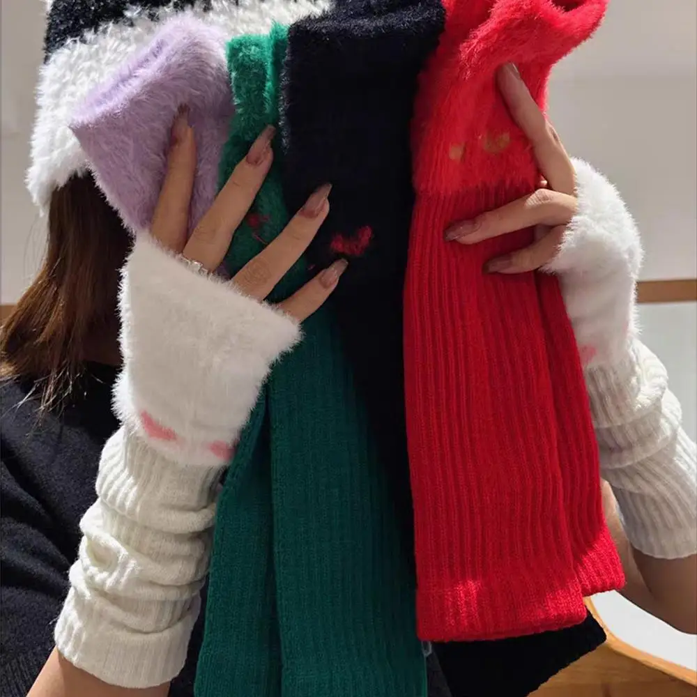 패션 팔꿈치 장갑 핑거리스 장갑 따뜻한 겨울 팔 장갑 유용한 팔 커버 가을 겨울 장식 긴 니트 슬리브
