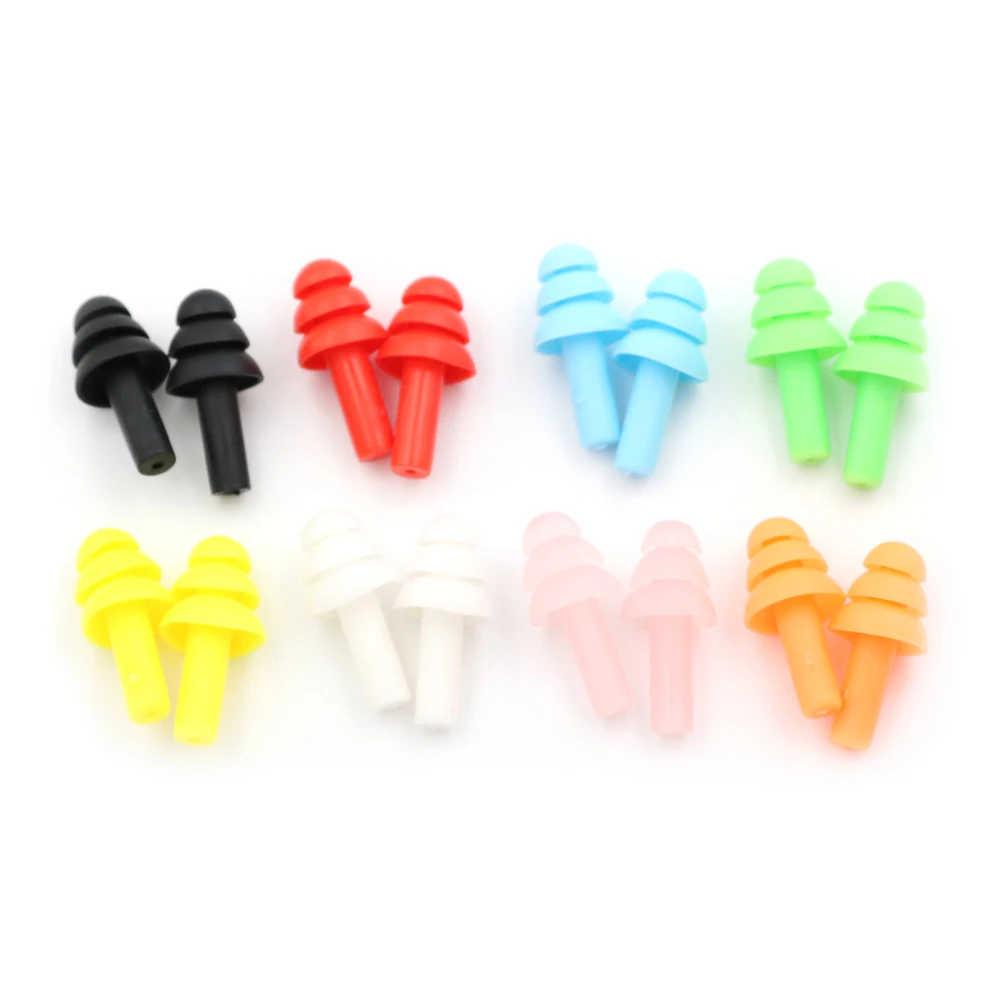 20PCS Anti-Noise Waterproof Silicone Swim Earplugs Soft Ear Plug Sound Insulation Ear Protection Earplugs Sleeping Plugs