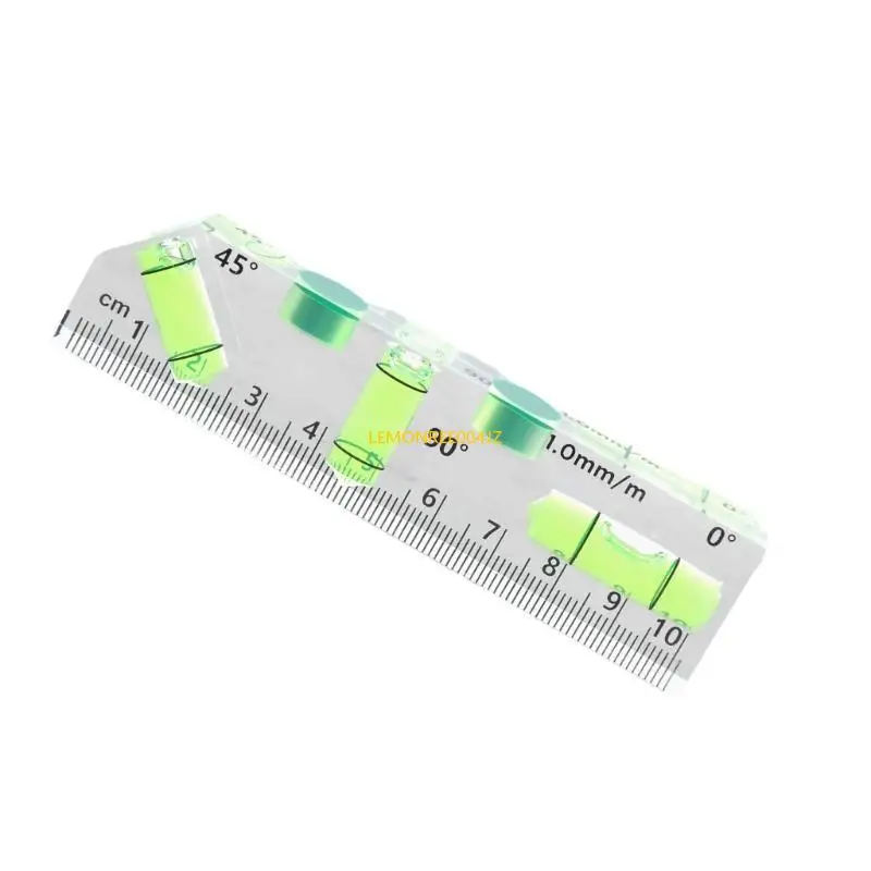 E7CD Acryl Check Bubble Level Tool Mini Level Tool met 90 °/180 ° Niveaus Bubble