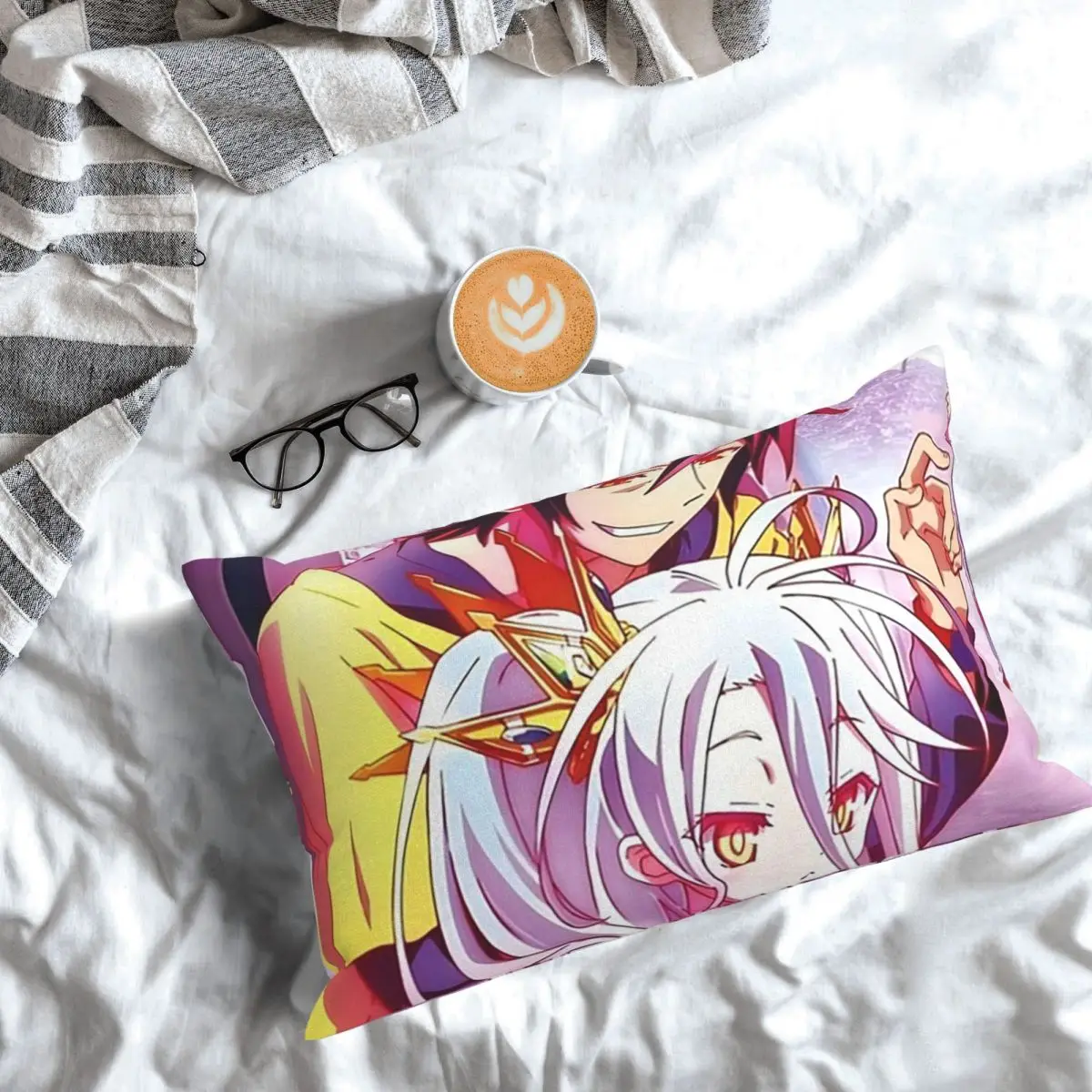 No Game No Life Zero Cover Image Rectangle Pillowcase Cushion Cover Decor Bedroom Bed Home Comfort Throw Pillow