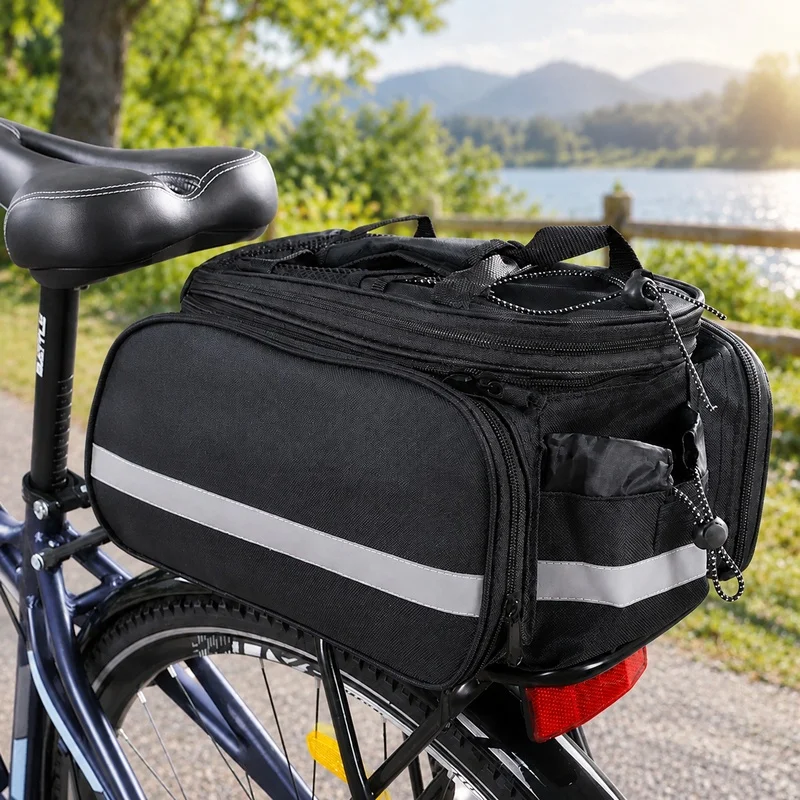 Water-Resistant 25L Bike Rack Pannier for MTB Cycling with Spacious Storage, Ideal for Outdoor Adventures