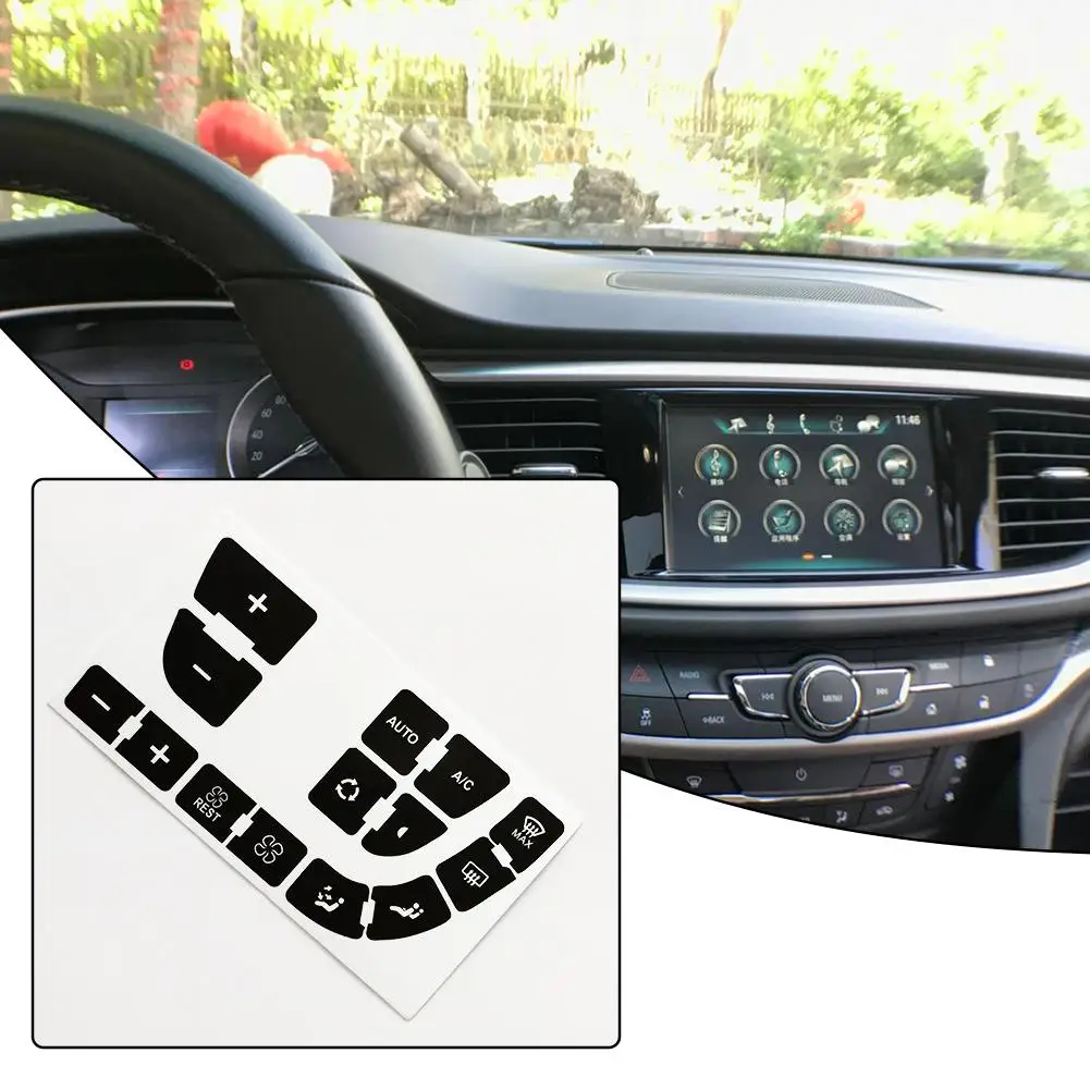 Car Vinyl Center Control Button Repair Sticker Air Conditioning Climate Control Panel Trim For Citroen C4 Grand Picasso A4N5