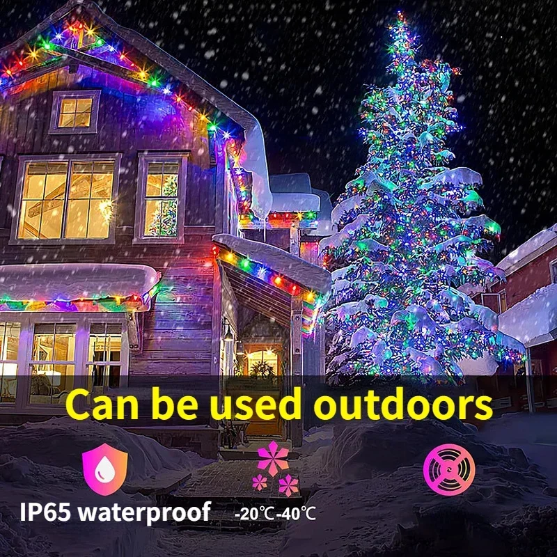 Smart 5M/10M WS2812B Bluetooth Fata Luci RGBIC Filo PVC Impermeabile USB Luce Della Stringa per la Cerimonia Nuziale Casa Festa Di Natale Decor