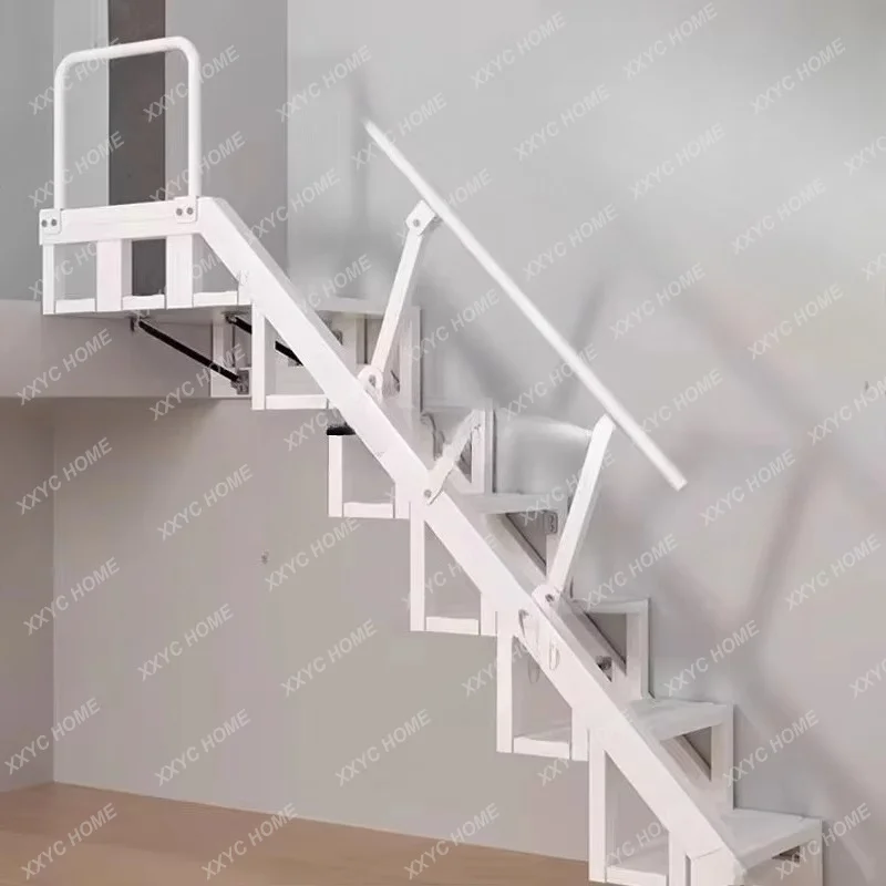 XXfolding stairs against the wall loft side wall step ladder Duplex escalator home decoration accessories