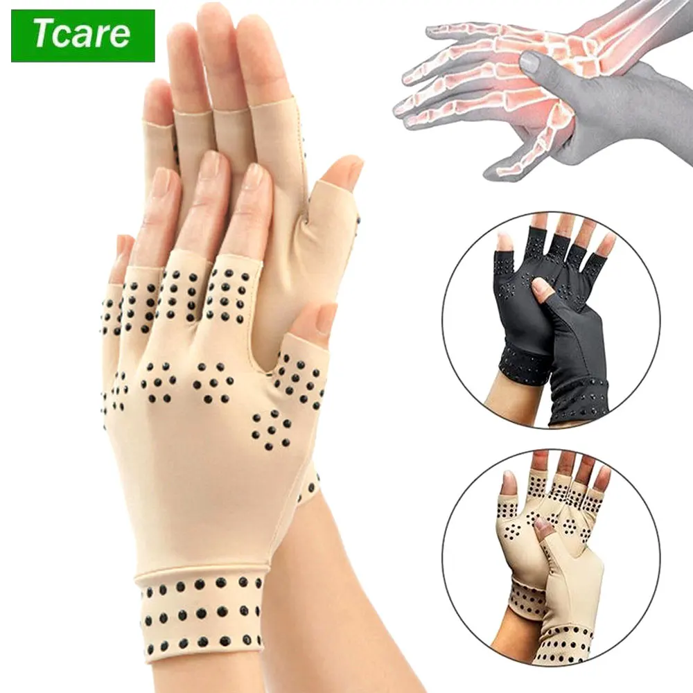 1 Pair Arthritis Compression Gloves - Wrist Support for Women and Men, Hand Swelling, Rheumatoid, Tendonitis and Computer Typing