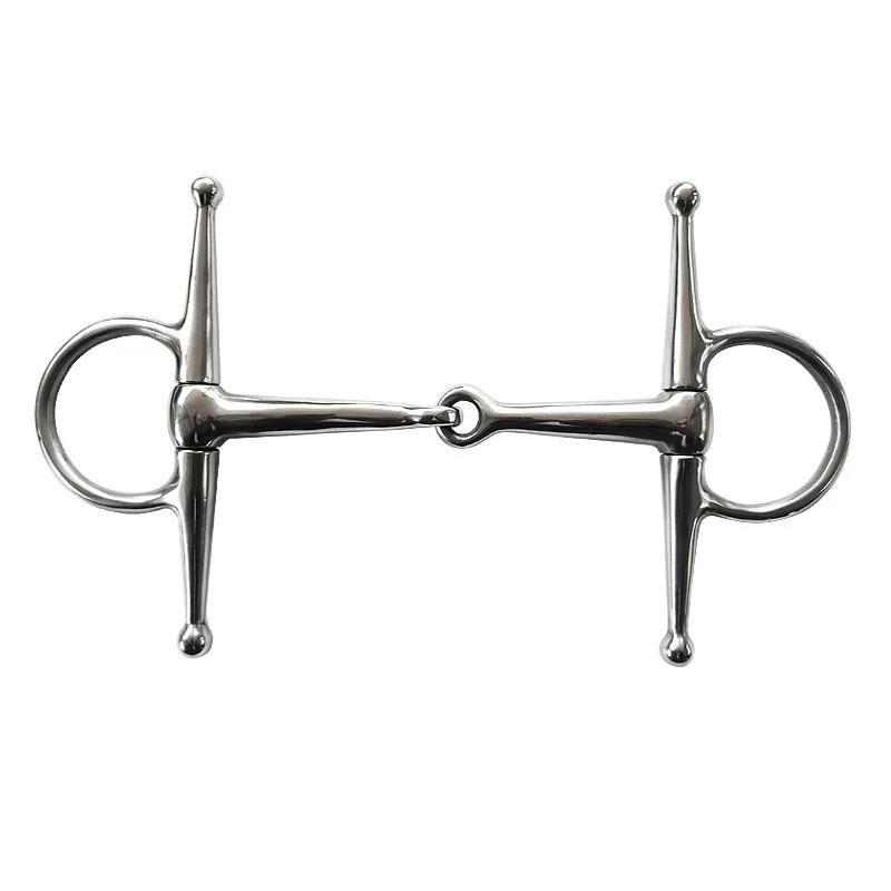 Stainless Steel full cheek Bit Horse Bit Gag eggbutt bit Snaffle Bite 125/127/130/135mm Mouthpiece Training Equestrian Equipment