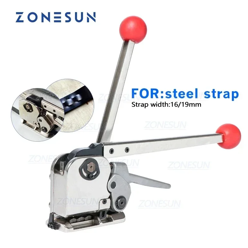 ZONESUN DB-GD35 16-19mm Manual Buckle Free Steel Belt Strapping Machine Strapping Tensioner Tool For Wood Steel Packing Machine