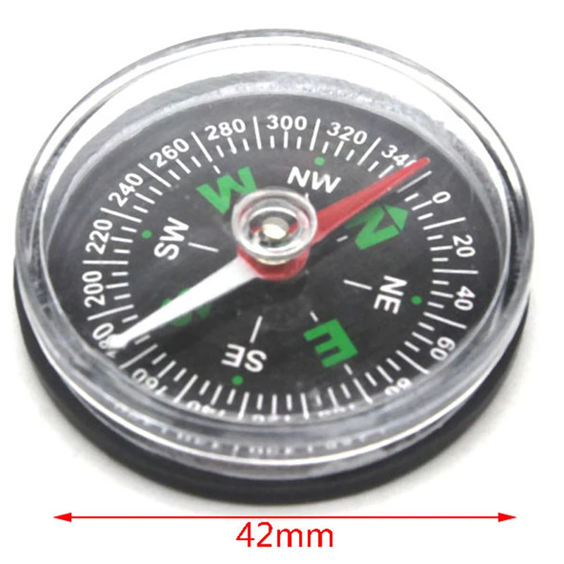 4.2cm Portable Mini Precise Compass Practical Guider Survival Button Design Compass Student Teaching Instrument Gifts