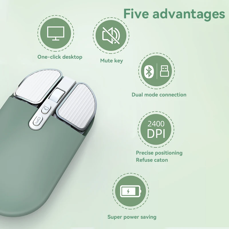 XIAOMI Wireless Silent Mouse Small Fresh Desktop Laptop Mobile Tablet Universal Lightweight Portable Bluetooth Mouse