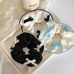 Puff Ponytail Holder Rubber Hair Bands Satin Bow Scrunchies Hair Rope Women Girls Korean Hair Accessories