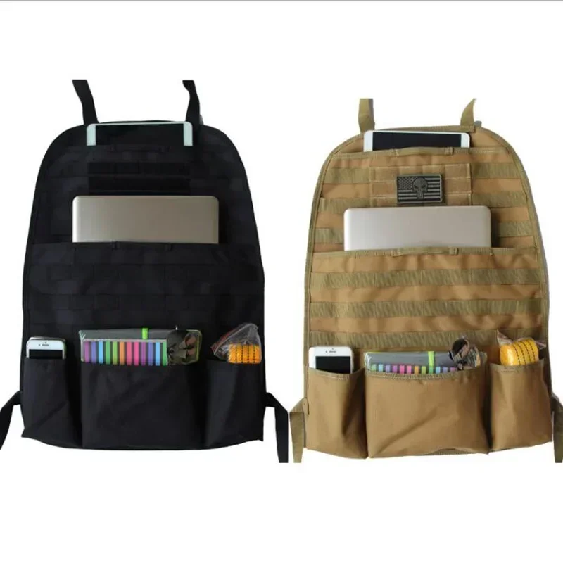 Multi-function Molle Car Seat Back Organizer Tactical Storage Pouch Outdoor Hunting Gear Bag Multiple Pockets Auto Seat Cover