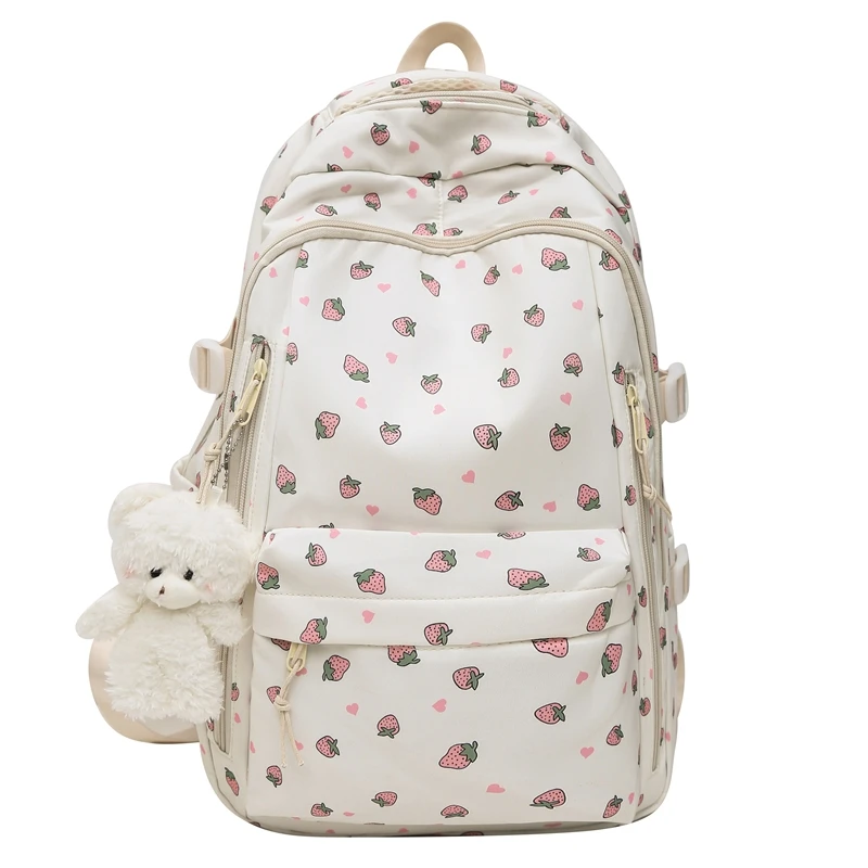 

Floral Print Backpack for Women Casual Large Capacity Travel Daypack Cute College Backpacks School Bag for Students Teens Girls