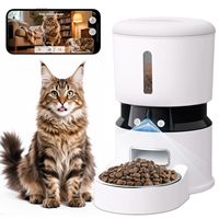 4L Automatic Pet Food Dispenser for Cats Dogs 1080P HD Night Vision Camera Smart APP Two-Way Audio Dog Feeder Made Plastic