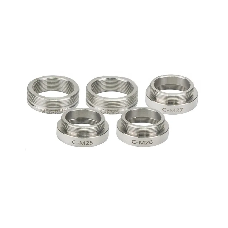 Adapter Ring Male Thread Mount C Interface To Female M25 M26 M27 M32 RMS for Olympus Microscope Camera Objective Lens Conversion
