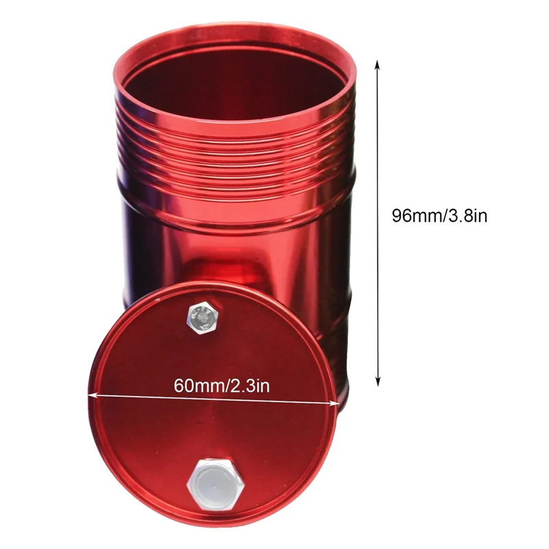 ABWE-4X contenedor de tanque de combustible de tambor de aceite de Metal para 1/10 RC4WD D90 SCX10 Rock Crawler RC accesorios de decoración de coche