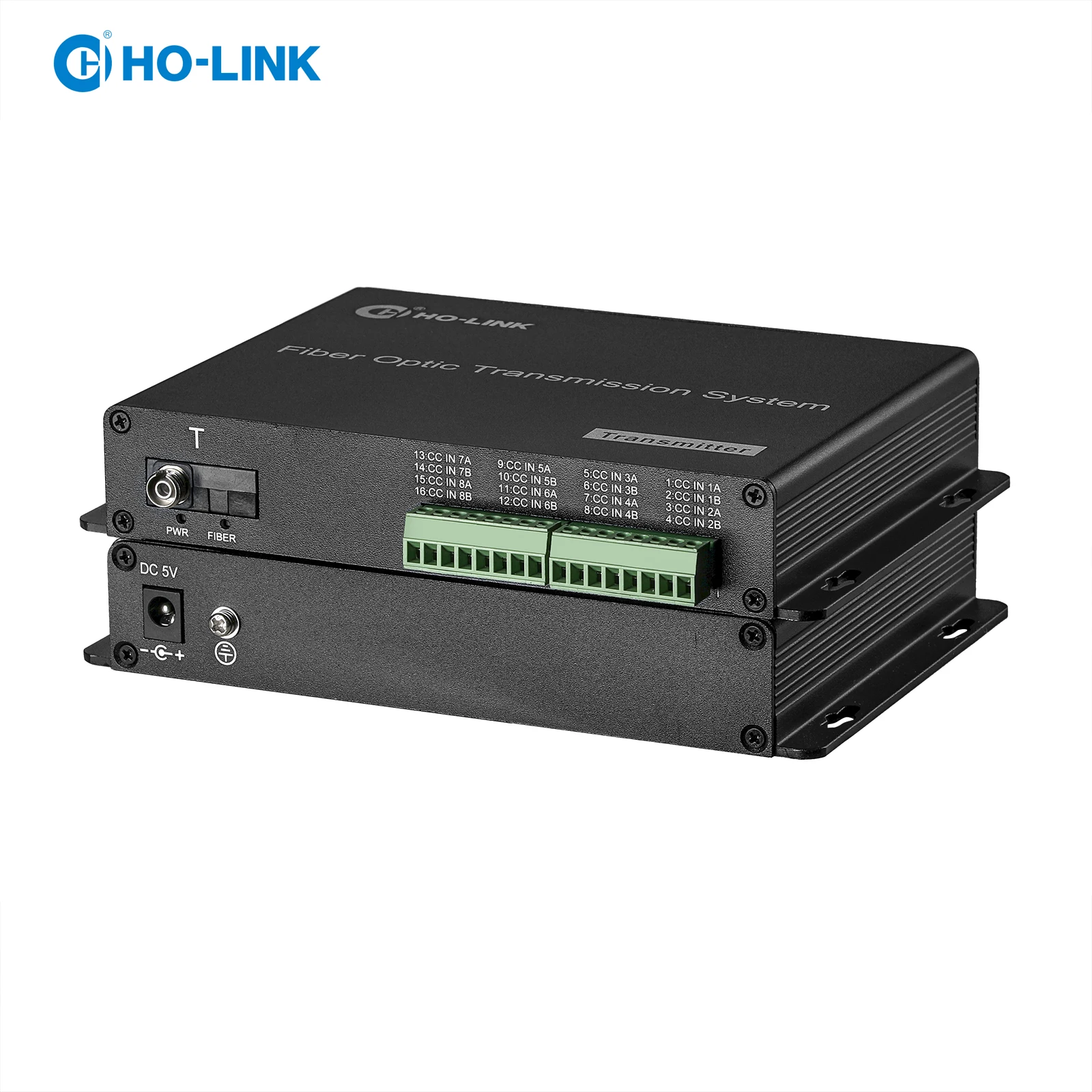 8 Channels Dry Contact Closure over Fiber Optic Converter With Alarm Output