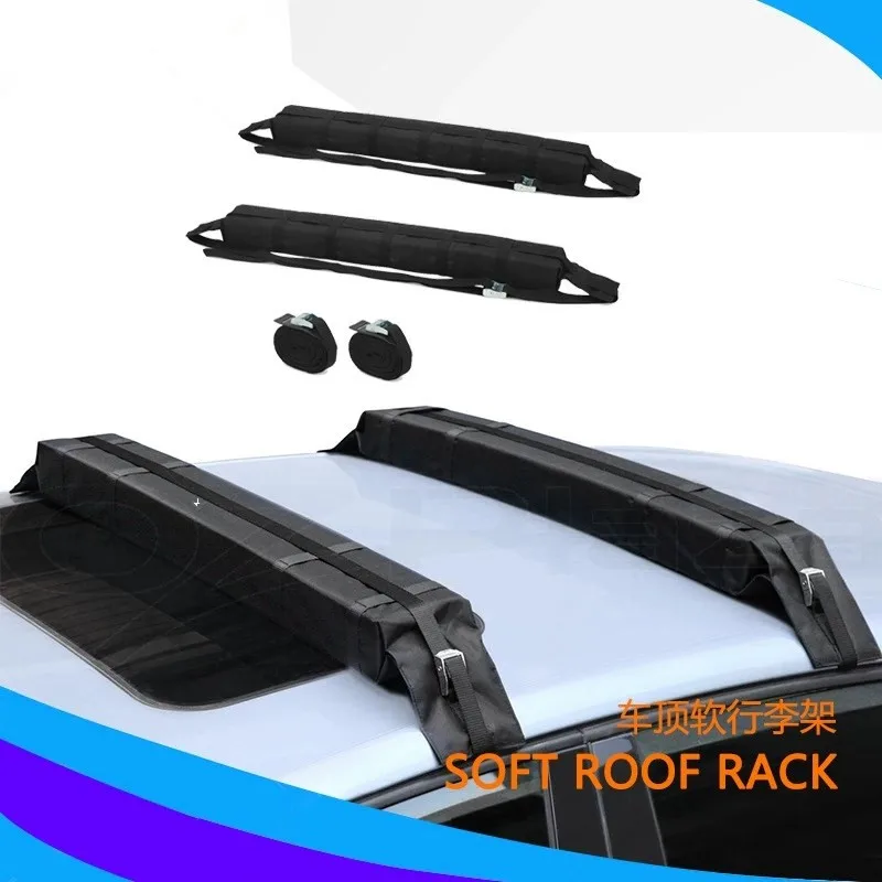 2PCS Kayak Rack Surfboard Rack Snowboard Rack Roof Soft Rack Parcel Or Luggage Rack Eva Nylon