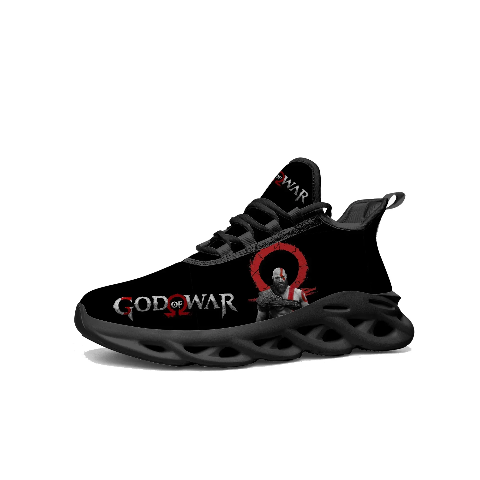 

God of War Custom Flats Sneakers Cartoon Game Mens Womens Teenager Sports Running Shoes High Quality Tailor Made Lace Up Shoes