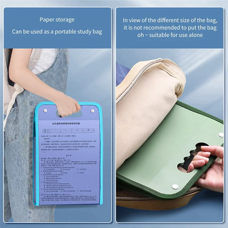 

1 Piece Folder Student Exam Paper Storage Bag 13 Layers Bill File Sorting Organizer Case 4