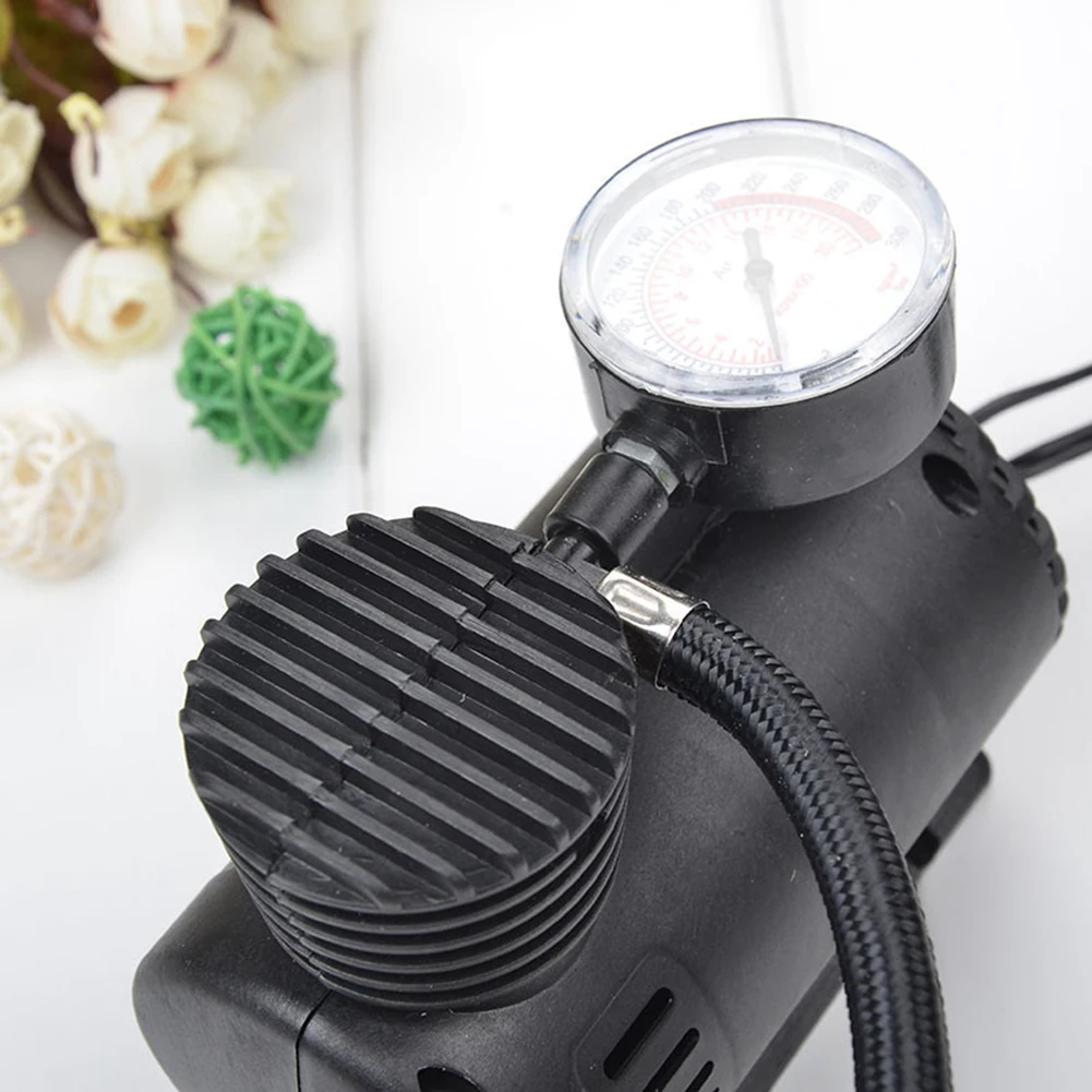 Portable 12V 300psi  Air Compressor Pump Tire Tyre Inflator For Car Auto Motorcycle Replacement Car Part