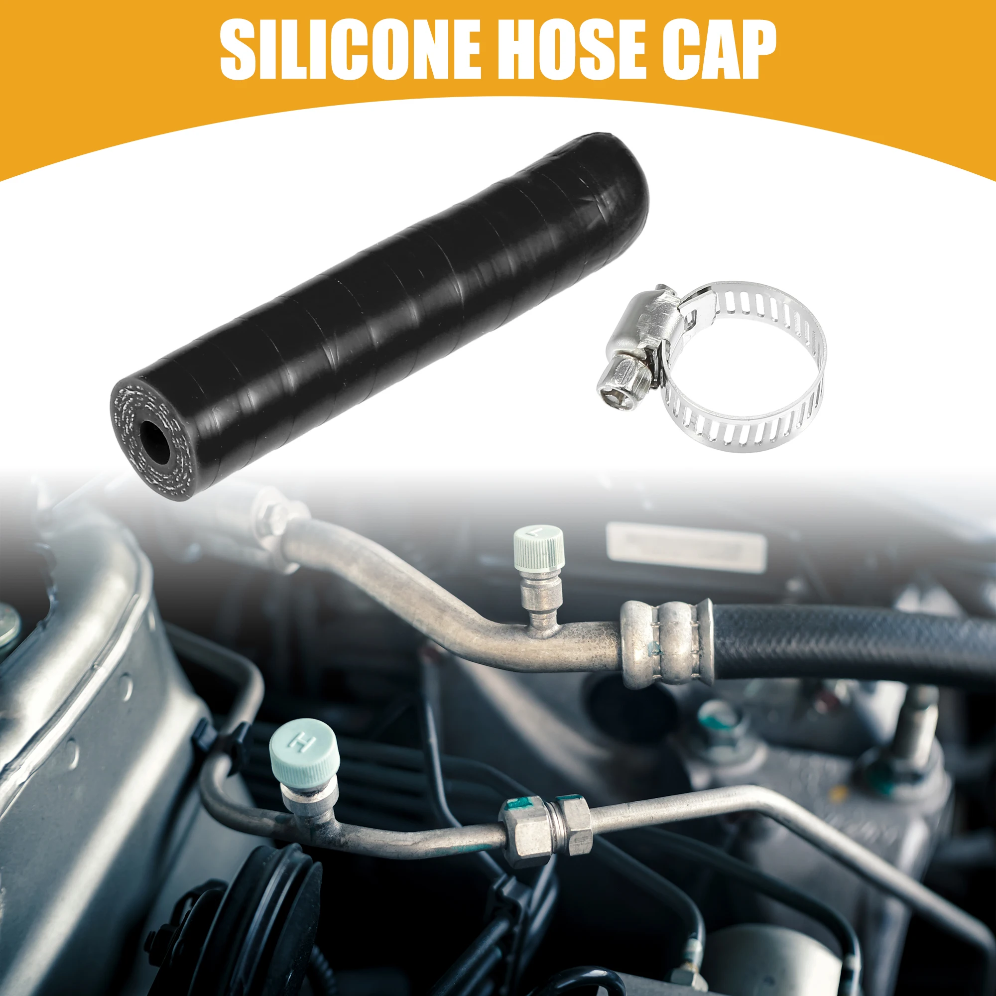 Uxcell 1 Set 6mm ID to 50mm ID Universal Silicone Coolant Cap Intake Vacuum Hose End Plug for Heater Bypass Vacuum Water Port