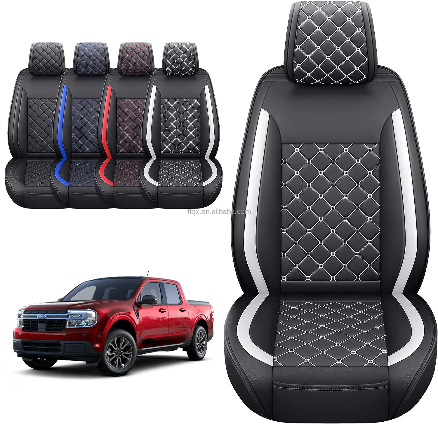 

Hot Sale 2023 Car Seat Covers Ford Maverick 2022-2024 Full Set High Quality Leather Luxury Custom Car Seat Cover Accessories