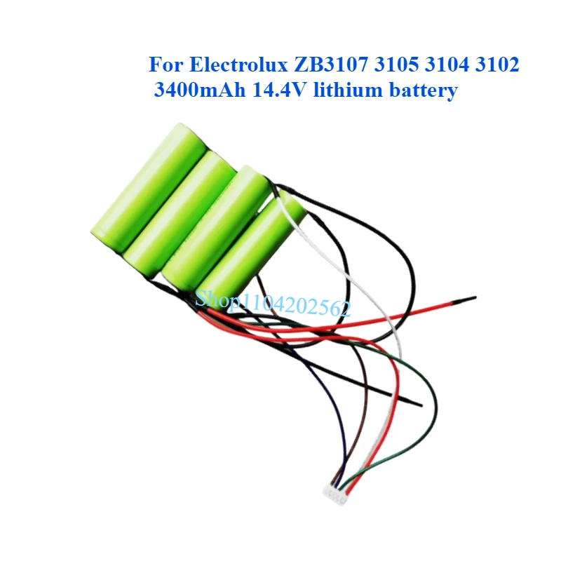 Für Electrolux Staubsauger ZB3107 3105 3104 3102 Kapazität 3400 mAh 14,4 V wiederaufladbare Lithiumbatterie