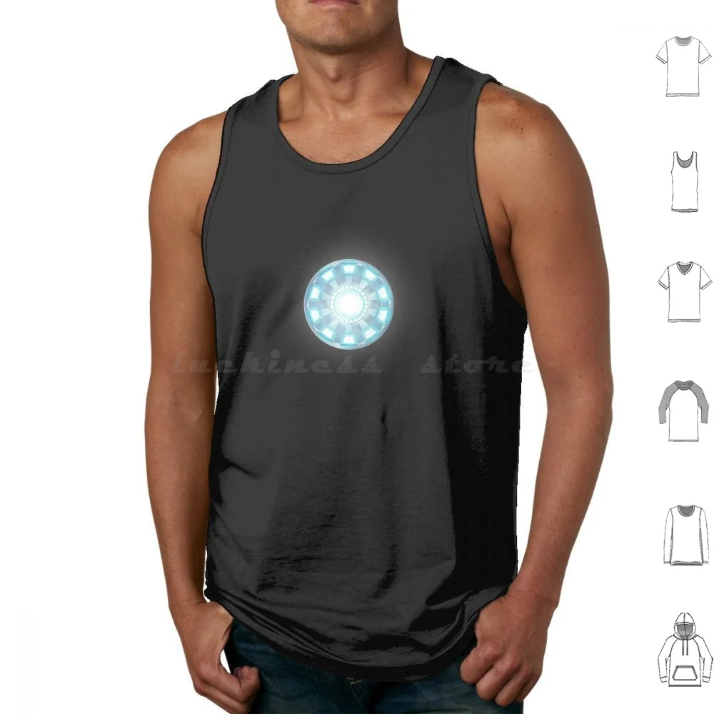 Arc Reactor Tank Tops Vest Sleeveless Arc Reactor Reactor Iron Shine Creative Light Arc Chest Super Suit Suit Hero