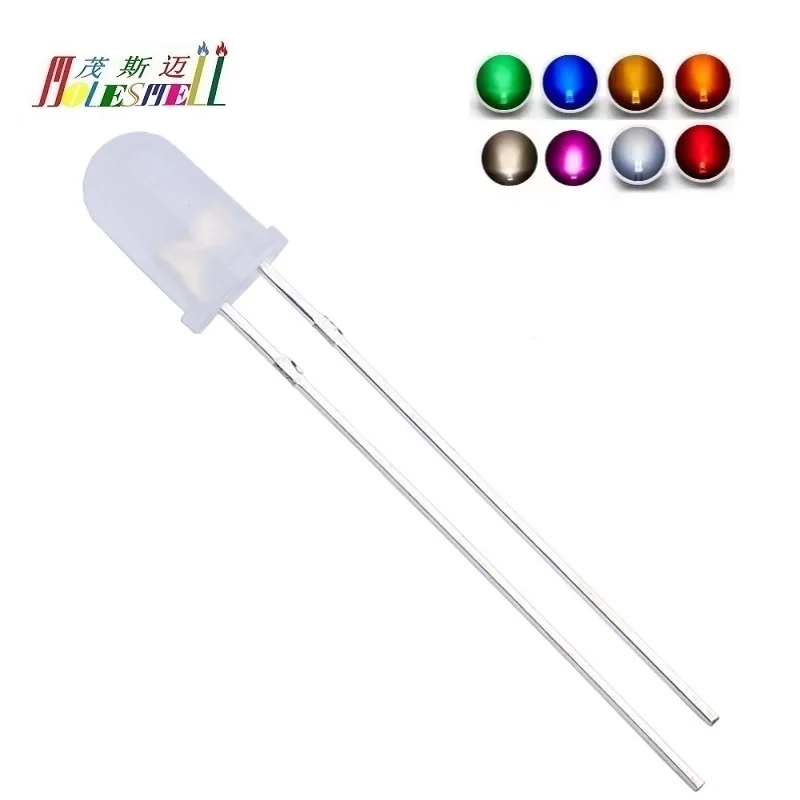 10Pcs 5Mm Led Diffu…