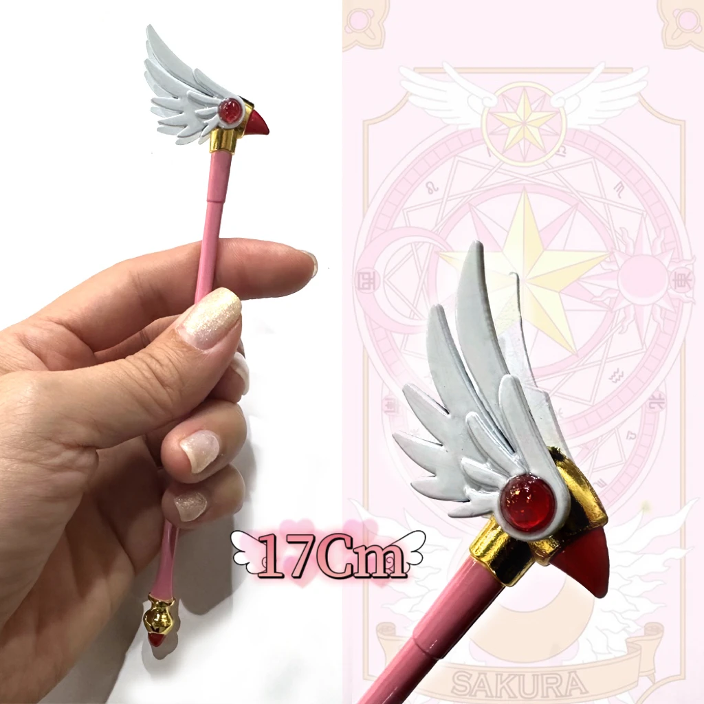 Cardcaptor Sakura Cartão Kinomoto Claro, Pessoal de Brinquedo, Chaveiro e Anel, Cabeça de Pássaro Estrela, 16cm, 6,3''