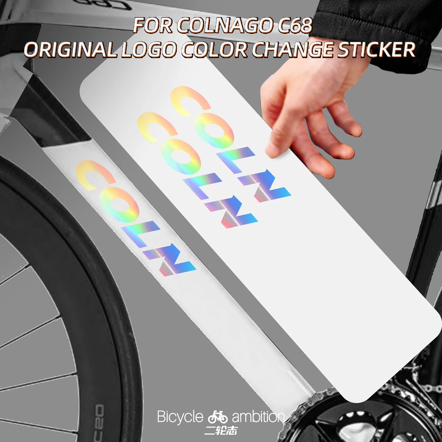 

For Colnago C68 Road Bike Stickers - Frame Down Tube Logo Color Change Wrap