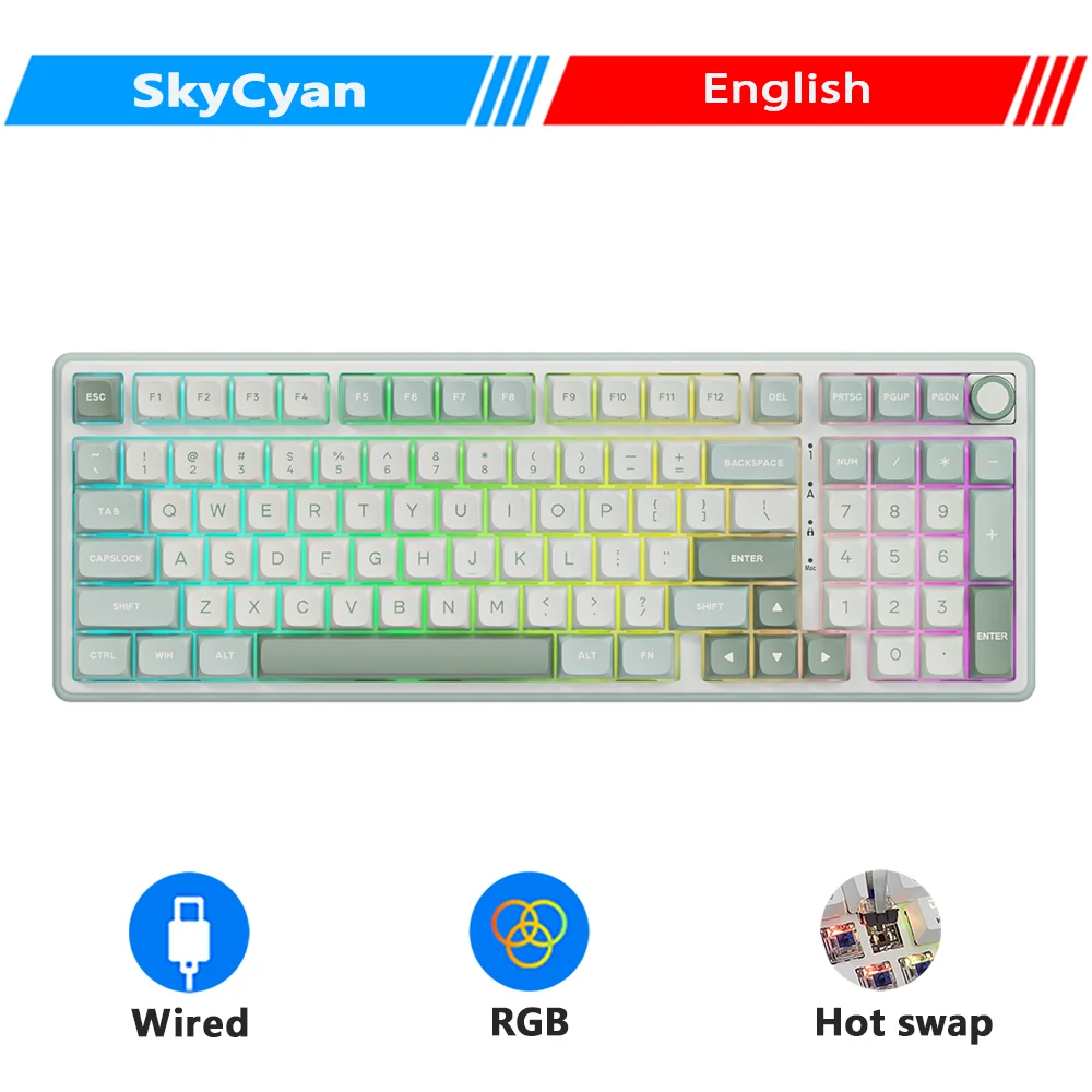 RK ROYAL KLUDGE R98Pro Clavier mécanique AZERTY français 98