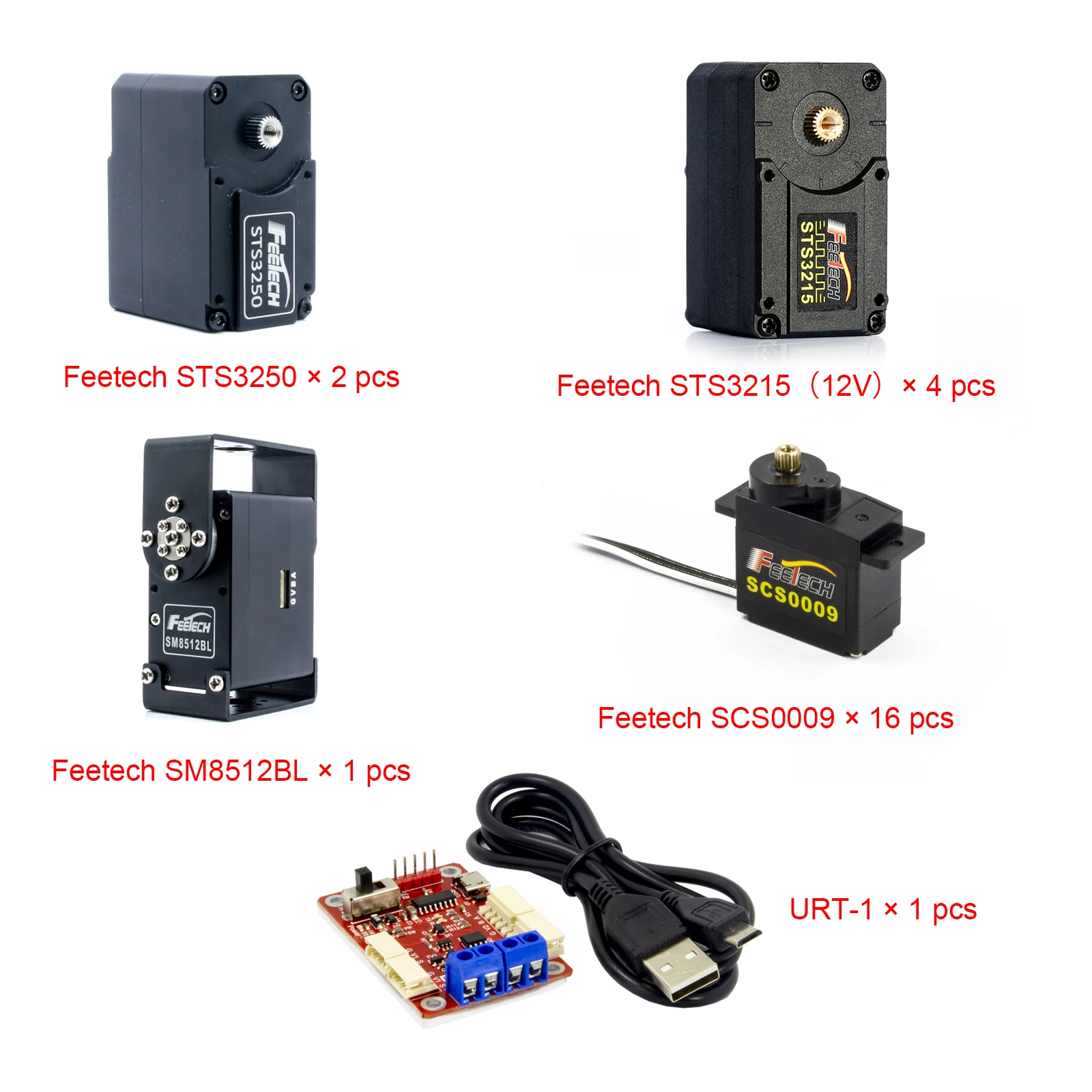 HOPEJr Open Source DIY Robot humanoide manos destéreas Github Feetech SCS0009 STS3250 STS3215 SM8512BL Servo Combo