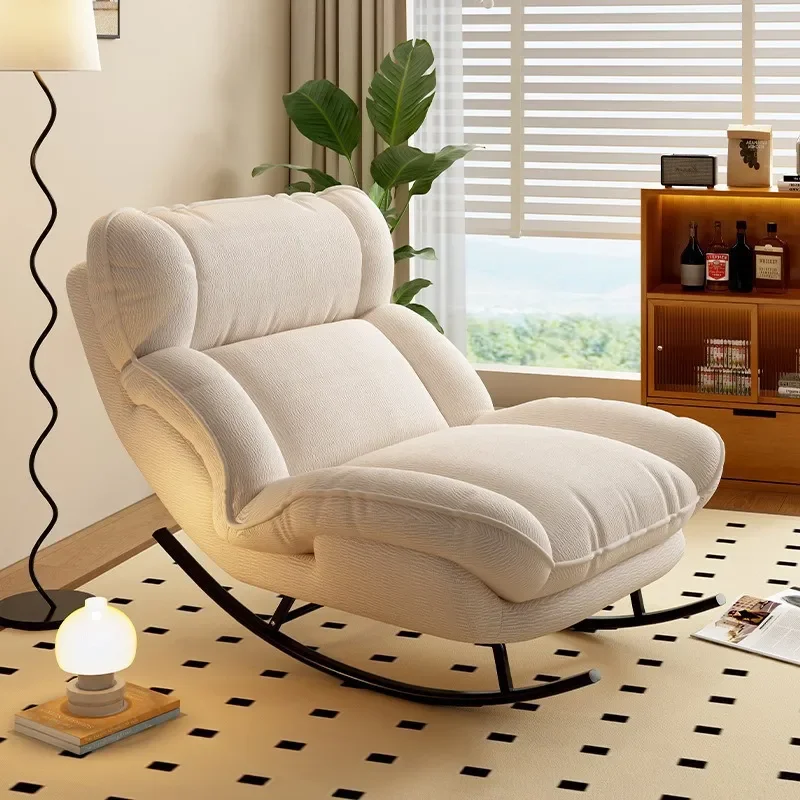 for Lazy Sofa Rocking Chair Leisure Recliner Sun Balcony Home Living Room Reclining Sleeping Rocker