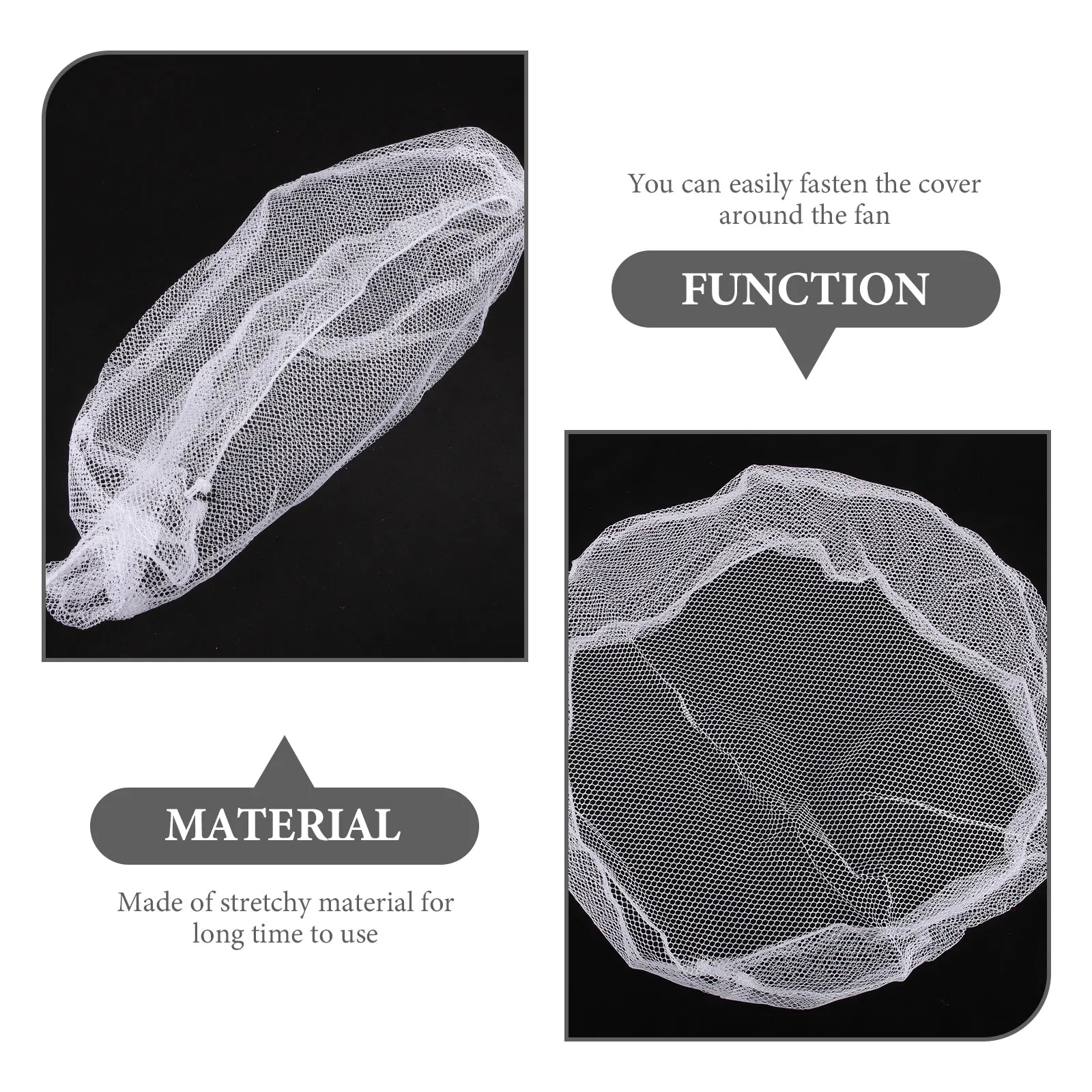 

2 pcs Electric Fan Guard Cover Mesh Safety Net Child Proof Dust Covers Durable Washable Stretched Material Household Use Baby