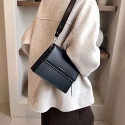 Crossbody Bags for Women New PU Leather Solid Color Classic Design Square Flap Bag Casual Commuting Business Travel All-match