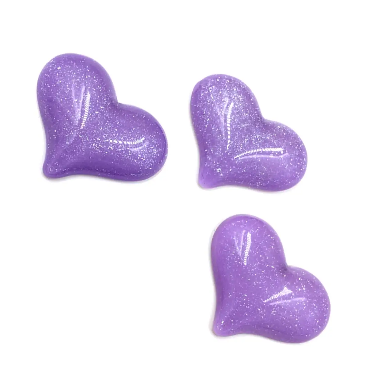 

30PCS Purple Resin LOVE Heart Charm Cameos Flatback 31x24mm DIY Handicrafts Decorative Accessories Handmade Materials