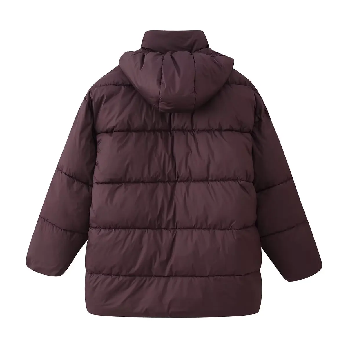 Modna, codzienna bluza z kapturem, oversize, bawełniana, nowa kolekcja jesień-zima, odzież damska ZR, prosty styl, uniwersalna, zapinana na zamek, dł...