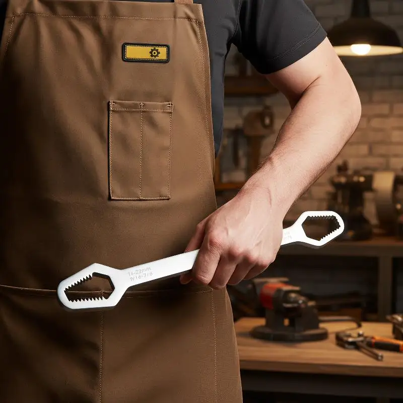 Self-Tightening Double Ended Universal Wrench 3-17mm 8-24mm Lightweight Portable Spanner for Travel Car Emergency Kit