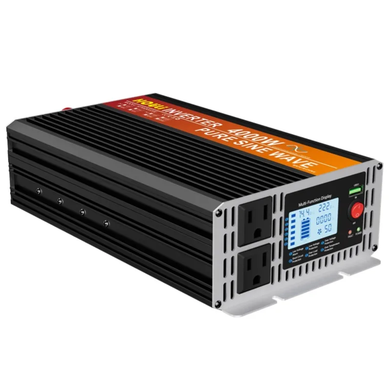 3000w 4000w 5000w pure sine wave dc to ac power inverter 12v 24v to ac 110v car converter for dc power system us plug