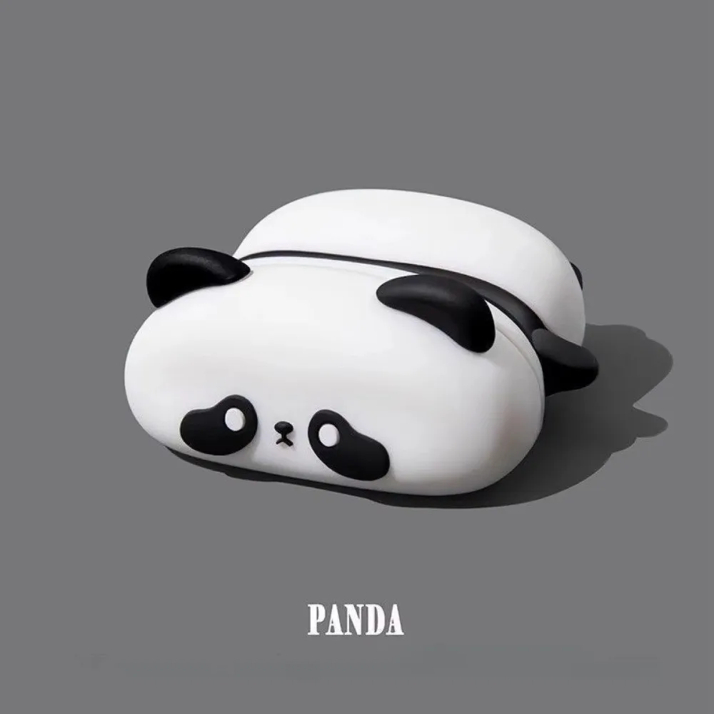 

Silicone Earphone Case Anti-Scratch Shockproof Headphone Protective Cover Lazy Cartoon Panda for AirPods Pro 3/Pro 2/Pro/4/3/2/1